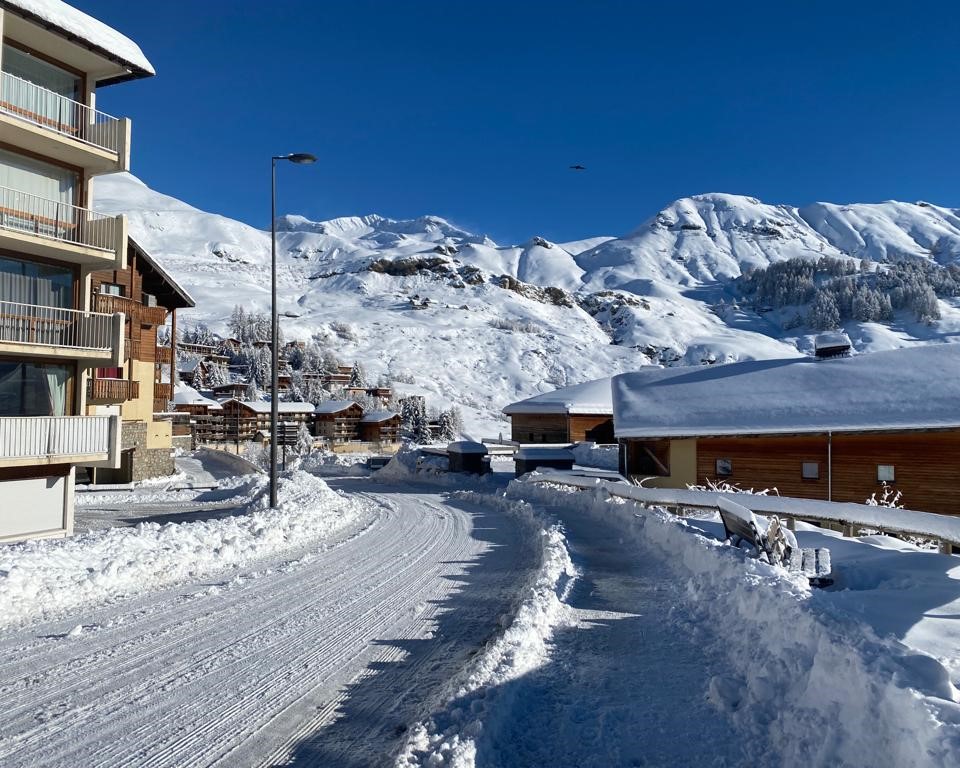 Station de ski Orcières Merlette en hiver avec neige